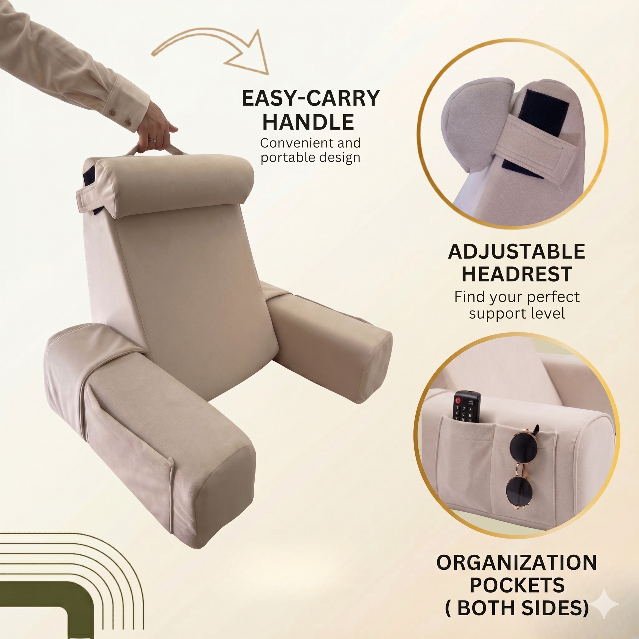 Reading Pillow / Beige