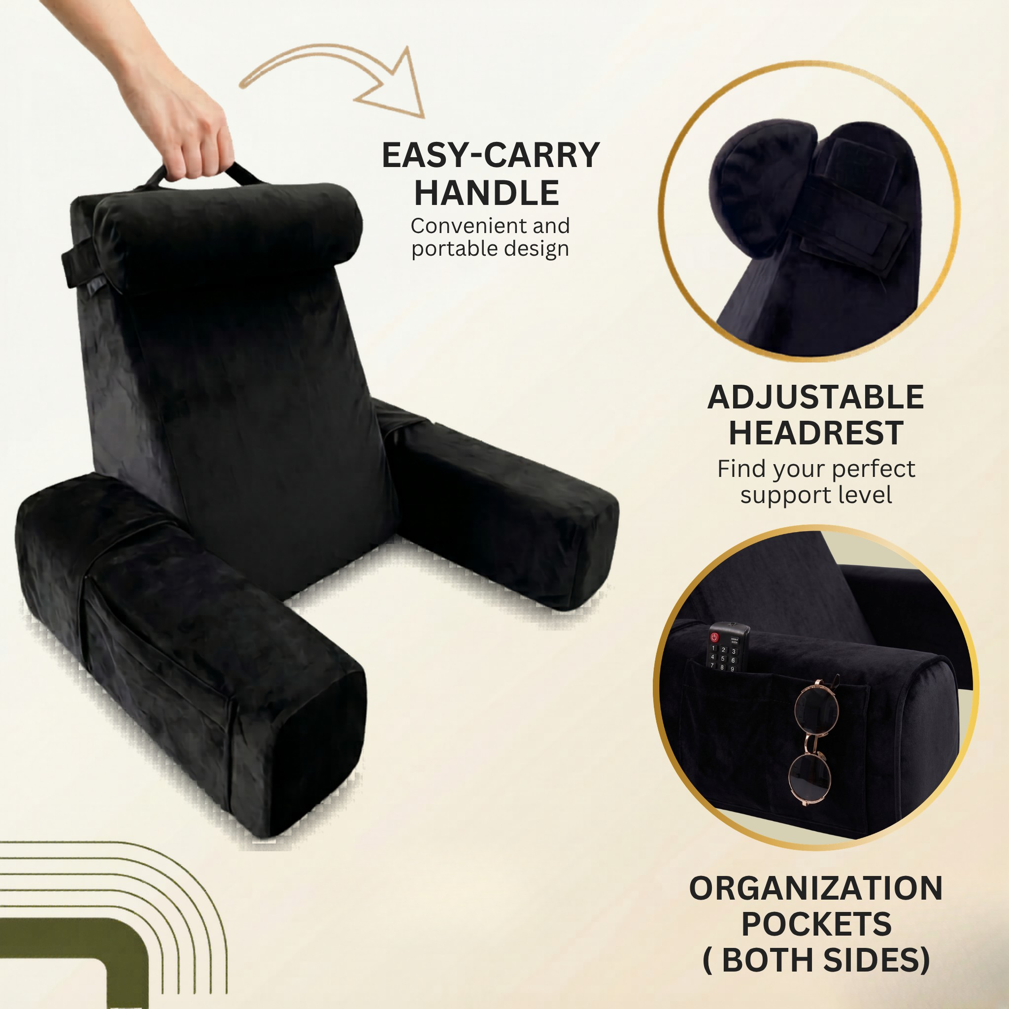 Reading Pillow / Black