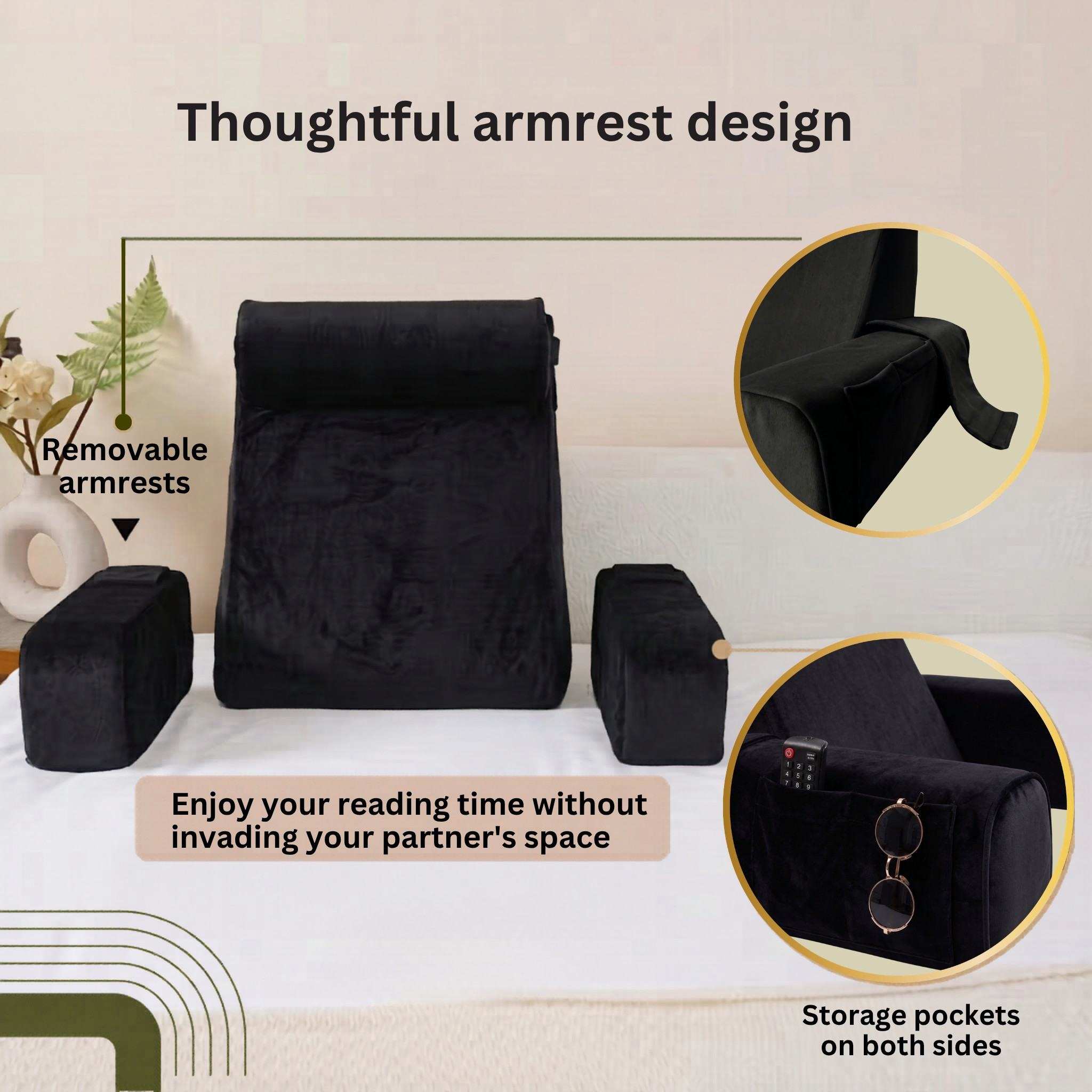 Reading Pillow / Black