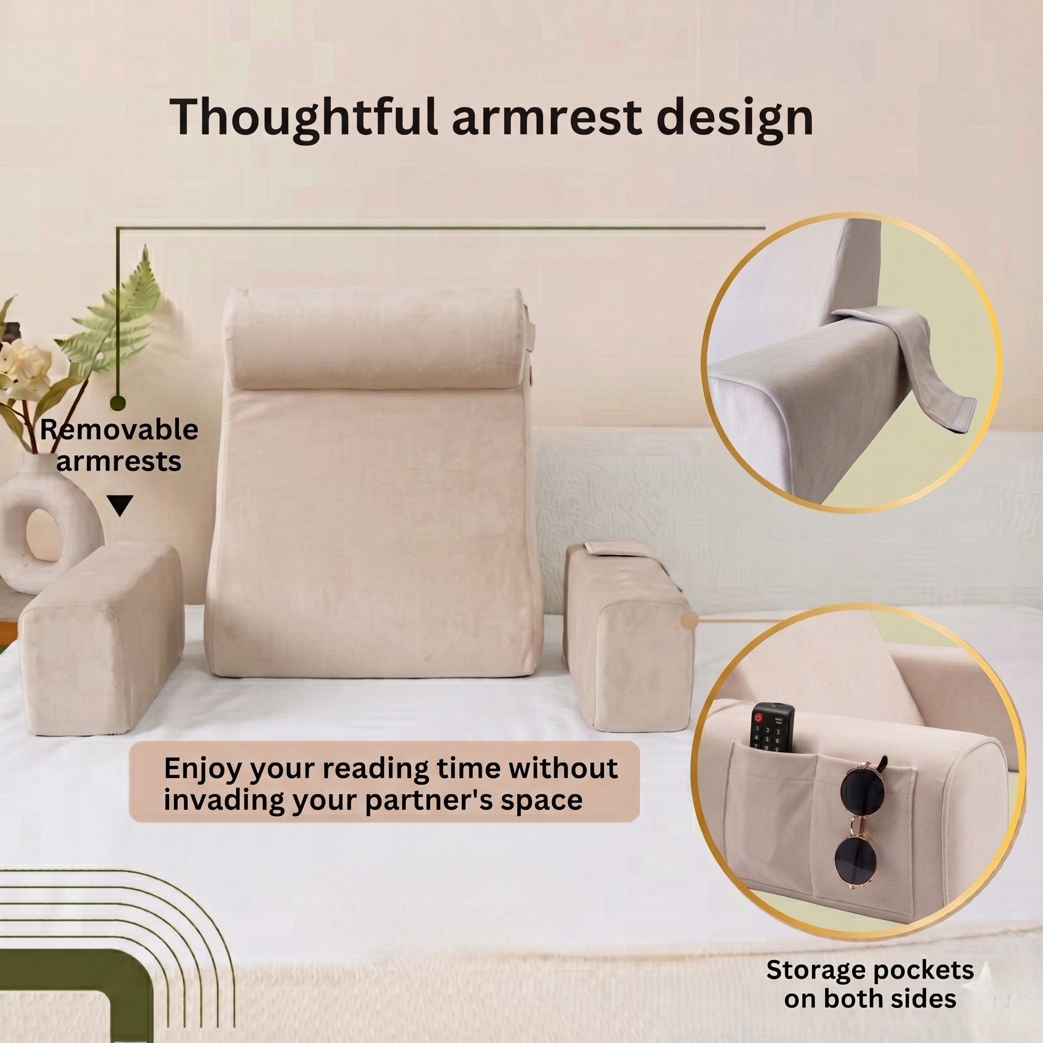 Reading Pillow / Beige