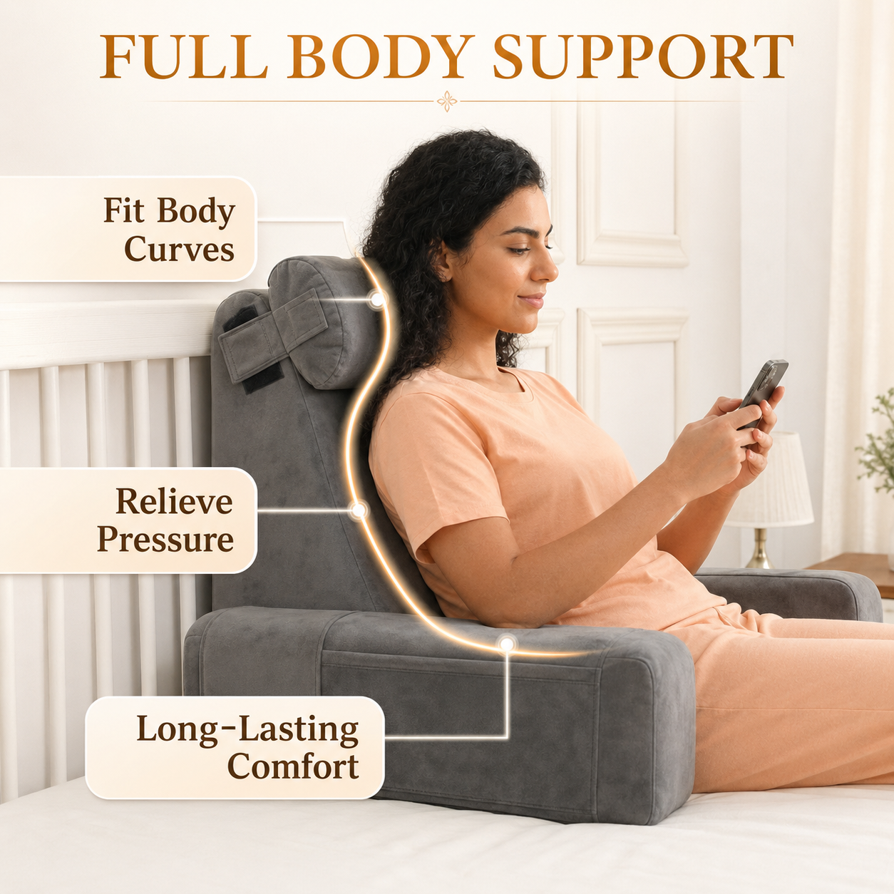 Reading Pillow / Grey